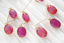 画像をギャラリービューアに読み込む, (2pc/8pc)グラスフィルドルビー 銀製 ヴェルメイユ チャーム ルースカット オーバル