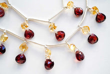 Load image into Gallery viewer, 宝石質 シトリン ガーネット ダブルホール クッション マロン