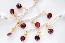 Load image into Gallery viewer, 宝石質 シトリン ガーネット ダブルホール クッション マロン