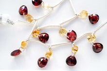 Load image into Gallery viewer, 宝石質 シトリン ガーネット ダブルホール クッション マロン