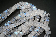 画像をギャラリービューアに読み込む, (半連/1連)宝石質 ブルー ムーンストーン ボタンカット