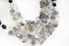画像をギャラリービューアに読み込む, (半連/1連)宝石質 ブラックルチルクォーツ ランダムカット