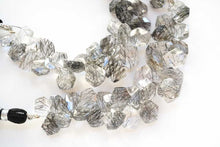 画像をギャラリービューアに読み込む, (半連/1連)宝石質 ブラックルチルクォーツ ランダムカット