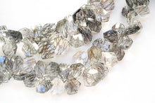 画像をギャラリービューアに読み込む, (半連/1連)宝石質 ブラックルチルクォーツ ランダムカット