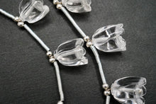 画像をギャラリービューアに読み込む, (2pc/1連)クリスタル すずらん フラワーカービング