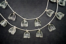 画像をギャラリービューアに読み込む, (2pc/1連)グリーン アメシスト すずらん フラワー カービング