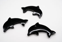 画像をギャラリービューアに読み込む, (2pc/1連)ブラック オニキス イルカ ドルフィン シャチ シェイプ