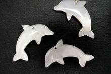 画像をギャラリービューアに読み込む, (2pc/1連)MOP シェル クリスタル イルカ ドルフィン シェイプ