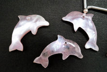 画像をギャラリービューアに読み込む, (2pc/1連)MOP シェル クリスタル イルカ ドルフィン シェイプ ピンククォーツァイト
