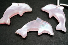 画像をギャラリービューアに読み込む, (2pc/1連)MOP シェル クリスタル イルカ ドルフィン シェイプ ピンククォーツァイト