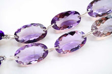Load image into Gallery viewer, (2pc/1連)宝石質 アメシスト 2つ穴 ルースカット オーバル