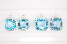 画像をギャラリービューアに読み込む, 8/20(#32.33)宝石質 ブルートパーズ 銀製 チャーム 銀製フレーム