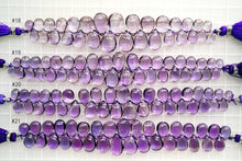 画像をギャラリービューアに読み込む, (#18-21)宝石質 アフリカン アメシスト スムース ペアシェイプ
