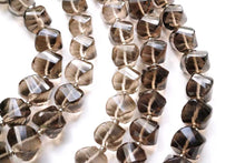 画像をギャラリービューアに読み込む, (10pcs/1連)宝石質 スモーキークォーツ ツイステッドロンデル スクリューロンデル