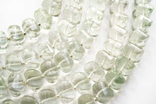 画像をギャラリービューアに読み込む, (10pcs/1連)宝石質 グリーンアメシスト ツイステッドロンデル スクリューロンデル