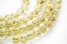 画像をギャラリービューアに読み込む, (10pcs/1連)宝石質 レモンクォーツ ツイステッドロンデル スクリューロンデル