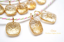 画像をギャラリービューアに読み込む, (No.1-20)宝石質 シトリン Silver925 K18GP フラワーカービング