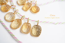 画像をギャラリービューアに読み込む, (No.1-20)宝石質 シトリン Silver925 K18GP フラワーカービング