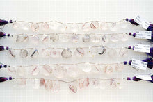 Load image into Gallery viewer, (1 row 18cm) Super Seven/Elestial Quartz Double Hole Fancy Cut