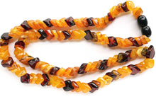 Load image into Gallery viewer, (1連)バルティックアンバー ネックレス 44cm スライス ロゼンジ ひし形