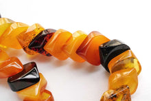 Load image into Gallery viewer, (1連)バルティックアンバー ネックレス 44cm スライス ロゼンジ ひし形