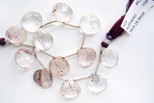 Load image into Gallery viewer, (1 row 18cm) Super Seven/Elestial Quartz Double Hole Fancy Cut