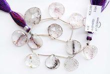 Load image into Gallery viewer, (1 row 18cm) Super Seven/Elestial Quartz Double Hole Fancy Cut