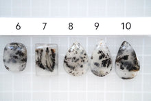 画像をギャラリービューアに読み込む, 8/29(No.1-20/粒売り)【模様はっきり】デンドライトアゲート カボション 上部穴あき