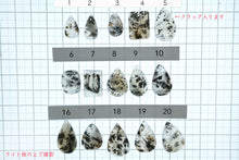 画像をギャラリービューアに読み込む, 8/29(No.1-20/粒売り)【模様はっきり】デンドライトアゲート カボション 上部穴あき