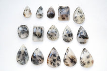 画像をギャラリービューアに読み込む, 8/29(No.1-20/粒売り)【模様はっきり】デンドライトアゲート カボション 上部穴あき