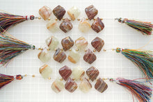 Load image into Gallery viewer, (8粒)マルチカラー バンデッド オパール リーフシェイプ