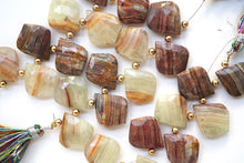 Load image into Gallery viewer, (8粒)マルチカラー バンデッド オパール リーフシェイプ
