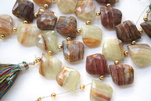 Load image into Gallery viewer, (8粒)マルチカラー バンデッド オパール リーフシェイプ