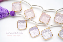 Load image into Gallery viewer, (4/6/10 grains) high quality rock crystal lozenge back carving beads rhombus