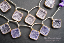 Load image into Gallery viewer, (4/6/10 grains) high quality rock crystal lozenge back carving beads rhombus