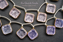 Load image into Gallery viewer, (4/6/10 grains) high quality rock crystal lozenge back carving beads rhombus