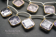 Load image into Gallery viewer, (4/6/10 grains) high quality rock crystal lozenge back carving beads rhombus
