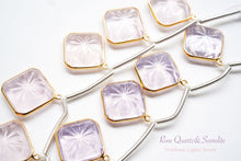 Load image into Gallery viewer, (4/6/10 grains) high quality rock crystal lozenge back carving beads rhombus