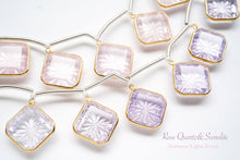 Load image into Gallery viewer, (4/6/10 grains) high quality rock crystal lozenge back carving beads rhombus