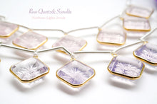 Load image into Gallery viewer, (4/6/10 grains) high quality rock crystal lozenge back carving beads rhombus