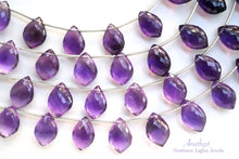 画像をギャラリービューアに読み込む, (半連/1連)宝石質 アメシスト シャンデリアカット マイクロカット