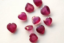 画像をギャラリービューアに読み込む, (1粒売り)天然ルビー ルース ハートシェイプ ファセットカット 9.5-10mm 穴無し - Northern Lights Jewels