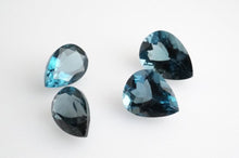 画像をギャラリービューアに読み込む, (a~d)大粒ロンドンブルートパーズ ルース10×10×6mm ペアシェイプカット ファセットカット 穴無し - Northern Lights Jewels