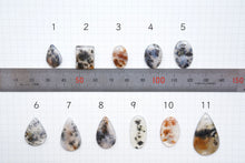 画像をギャラリービューアに読み込む, 6/20(粒売り)【模様はっきり】デンドライトアゲート カボション 上部穴あき