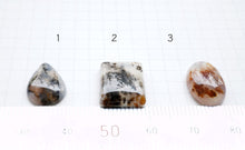 画像をギャラリービューアに読み込む, 6/20(粒売り)【模様はっきり】デンドライトアゲート カボション 上部穴あき