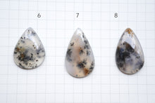 画像をギャラリービューアに読み込む, 6/20(粒売り)【模様はっきり】デンドライトアゲート カボション 上部穴あき