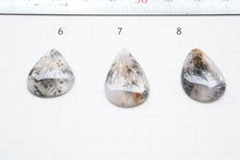 画像をギャラリービューアに読み込む, 6/20(粒売り)【模様はっきり】デンドライトアゲート カボション 上部穴あき