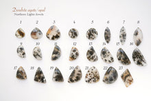 画像をギャラリービューアに読み込む, 7/28(粒売り)【模様はっきり】(ファンシーシェイプ) デンドライトアゲート カボション 上部穴あき
