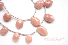 Load image into Gallery viewer, (13-14 grains per row) Fine pink opal Smooth Trillion/Hexagon