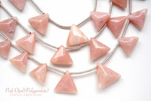 Load image into Gallery viewer, (13-14 grains per row) Fine pink opal Smooth Trillion/Hexagon